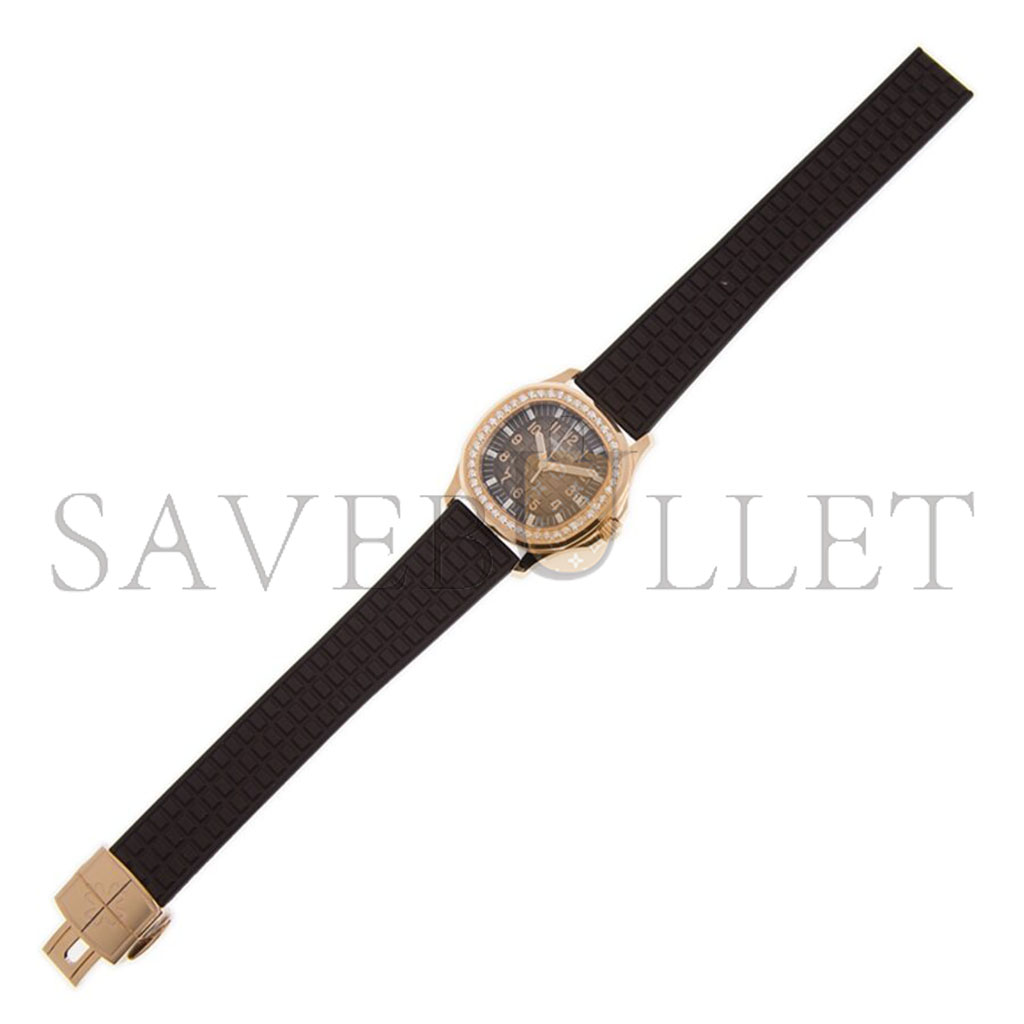 PATEK PHILIPPE AQUANAUT LUCE AUTOMATIC DIAMOND BROWN DIAL LADIES WATCH 5068R-001